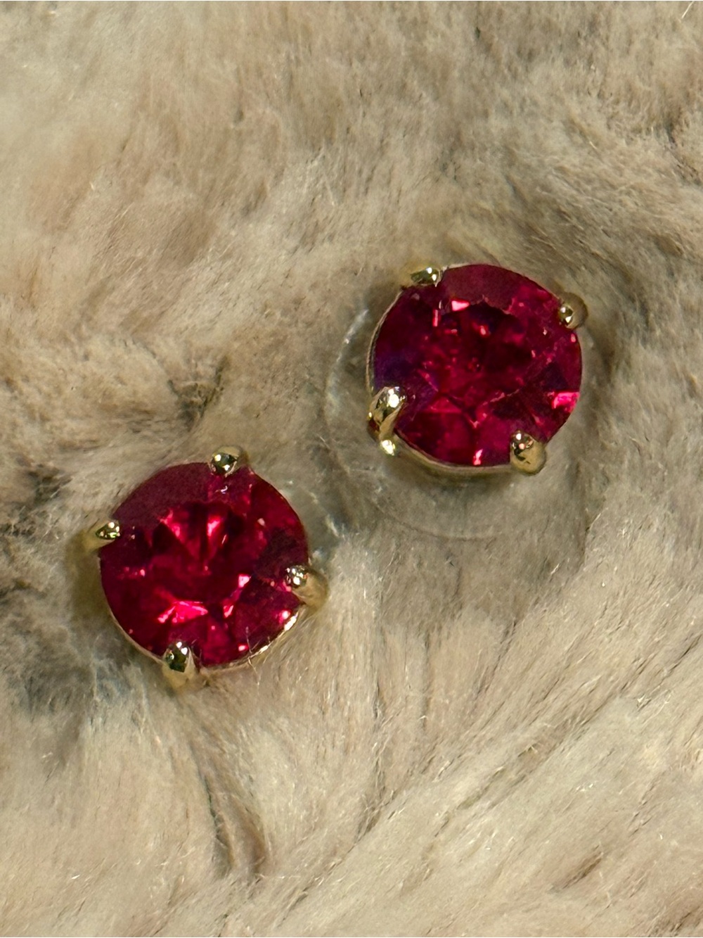 Kate Spade Round Faceted Ruby Red Crystal Earrings